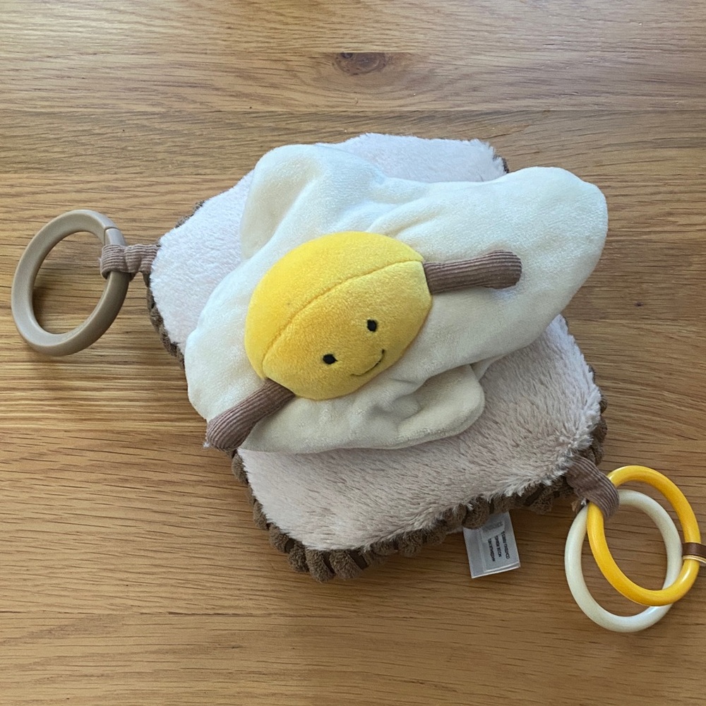 Jellycat Egg on Toast Crinkle Activity Toy